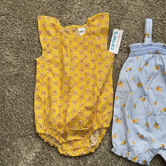 CARTER’S BABY GIRL ROMPERS 18 MONTHS NEW - Picture 2 of 4